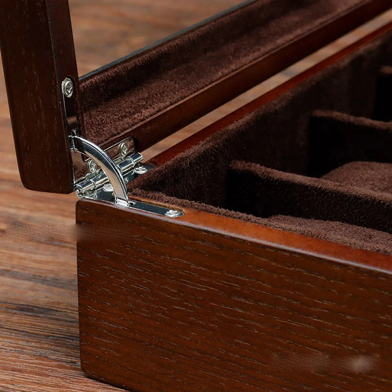 Vintage Luxe Display Case – Transparent Mechanical Watch & Bracelet Organizer