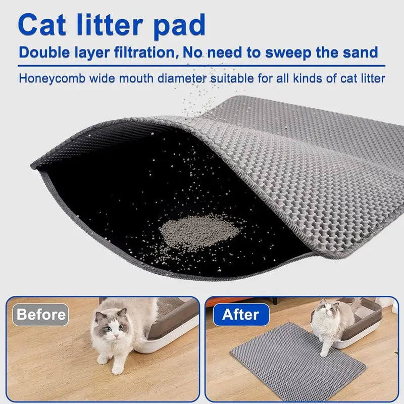 Waterproof Cat Litter Mat – Double Layer