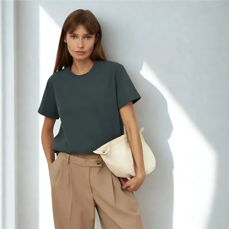 BornLadies PureCotton Tee – Soft Basic Summer Shirt