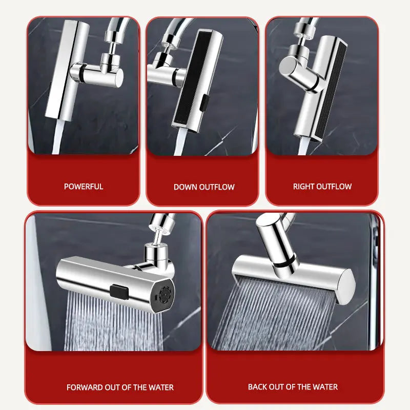 Universal Swivel Kitchen Faucet – 3 Modes